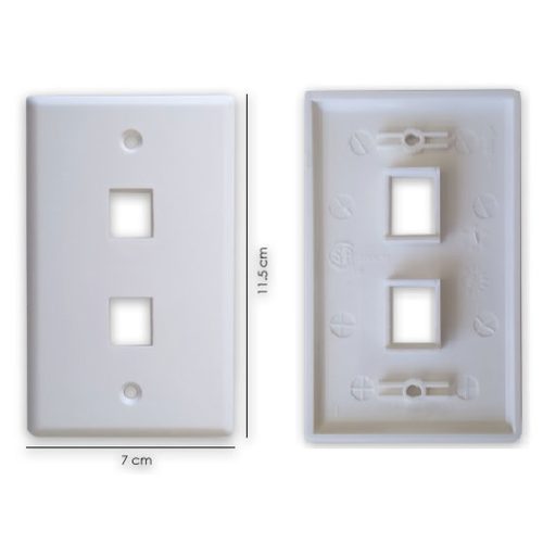 Tapa faceplate Brobotix 251702, 2 puerto