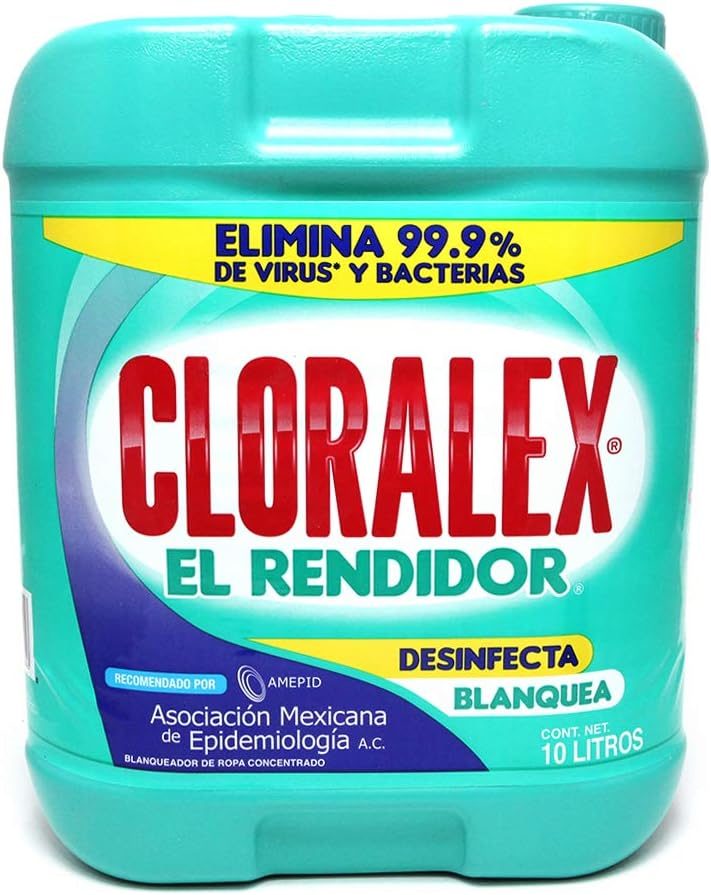 Blanqueador Cloralex, cloro 10 Lt.