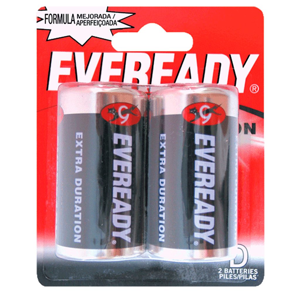 Pila EVEREADY D blister con 2 pilas.