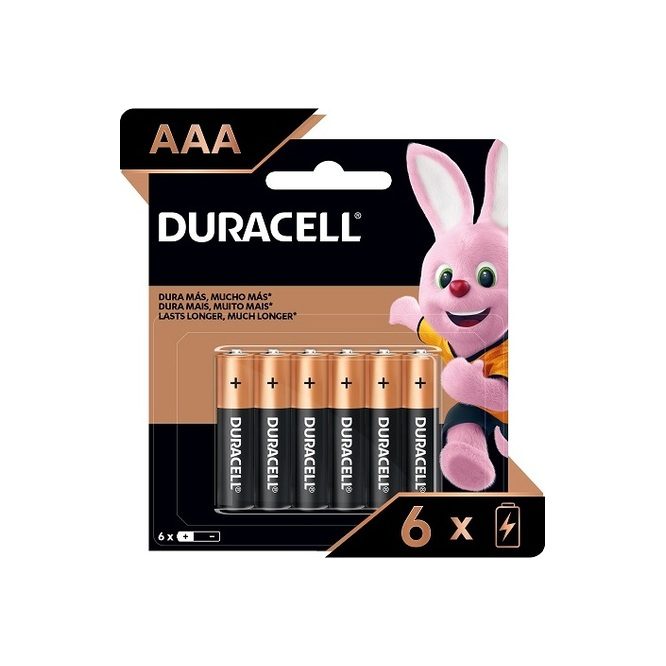 Pila alcalina Duracell AAA blíster con 6