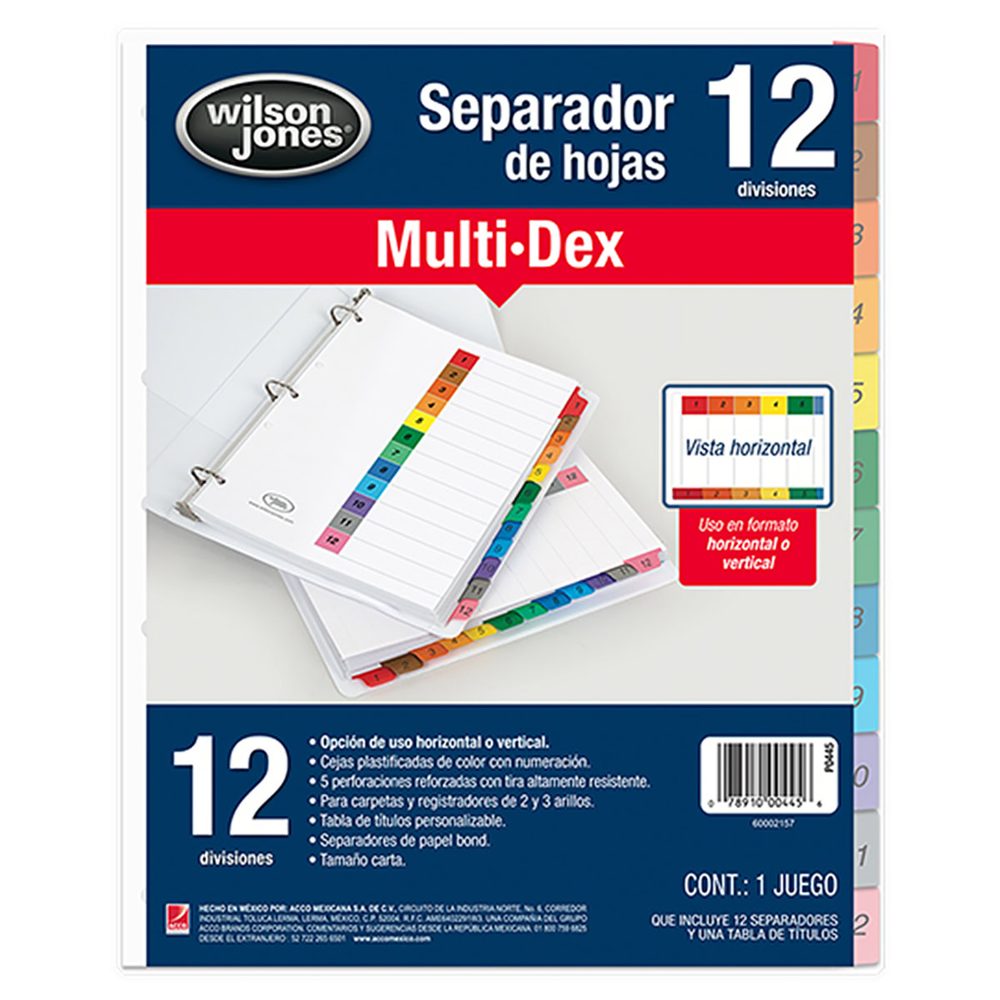 Separador multidex 12 divisiones ACCO ta