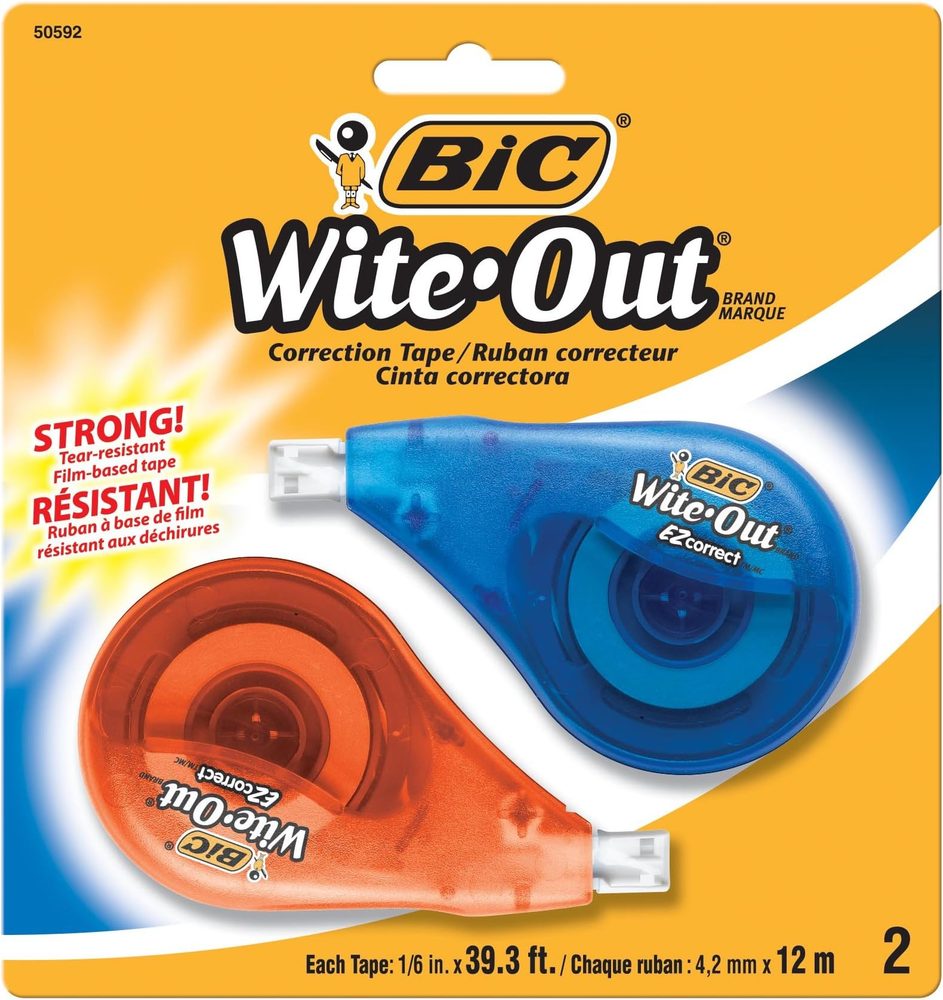 Corrector en cinta BIC White out 12 metr