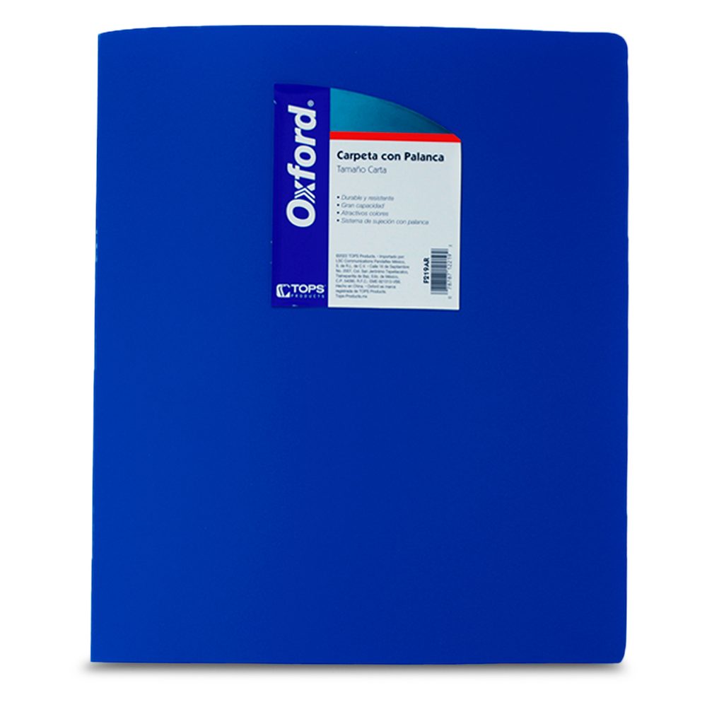 Carpeta con palanca Oxford carta colores