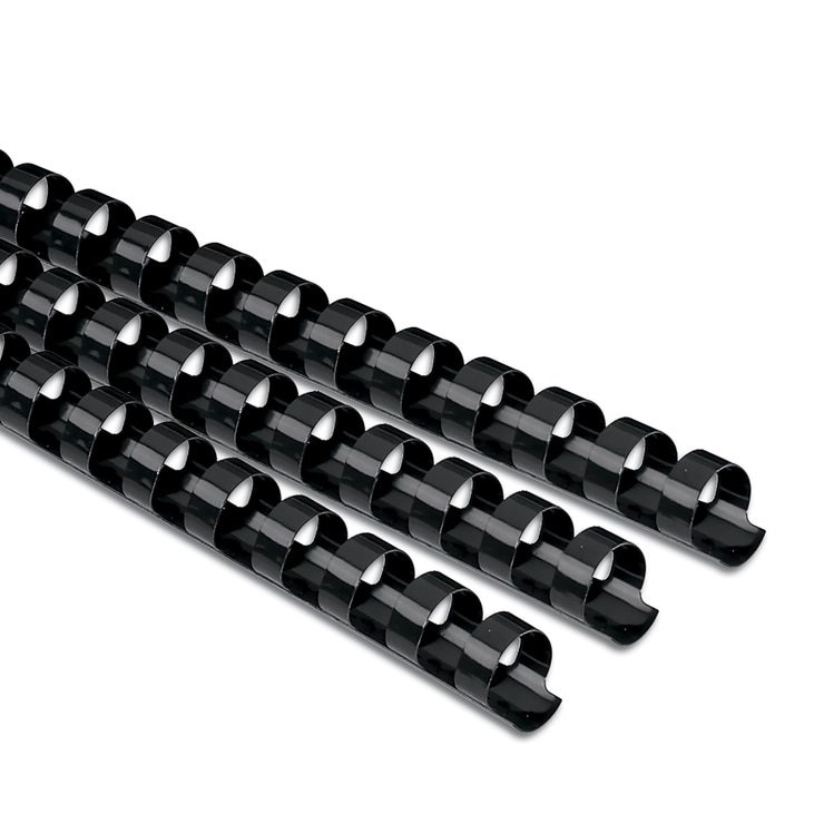 Gusano cerlox GBC plástico negro 9/16  3