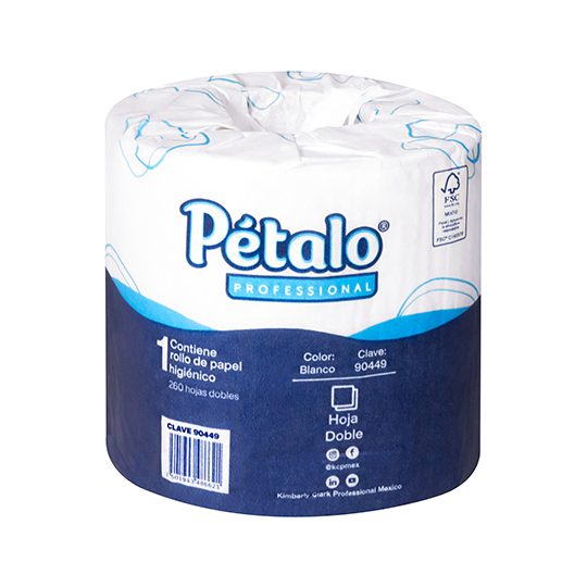 Papel Higiénico blanco Petalo, colchon c