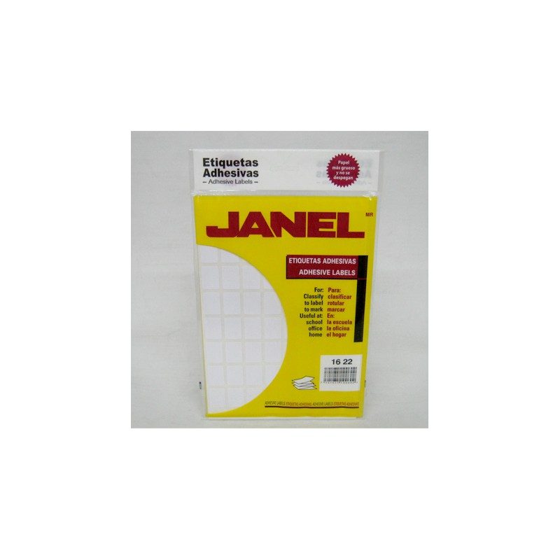 Etiqueta blanca JANEL clasica no. 2 con