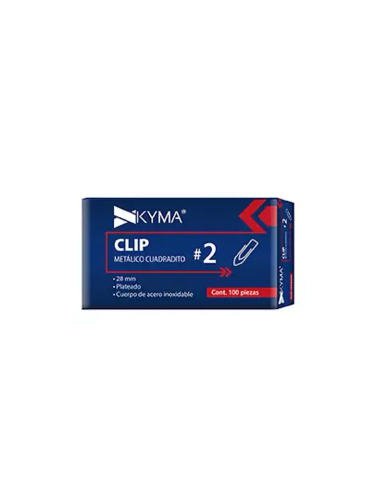 Clip metálico kyma cuadradito no.2 28mm