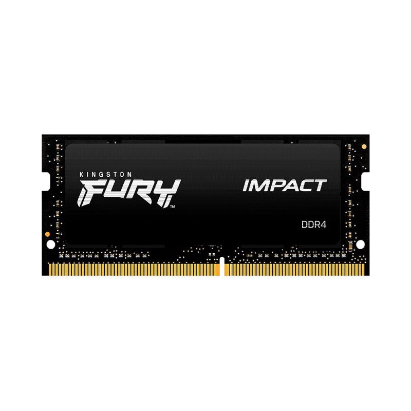 Memoria RAM Kingston Sodimm DDR4 16GB 3200MT/S Fury Impact Black CL20 260PIN 1.2V C/difusor de Calor P/laptop KF432S20IB/16