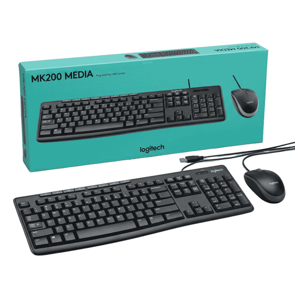 Kit Teclado y Mouse Logitech MK200 Alámb