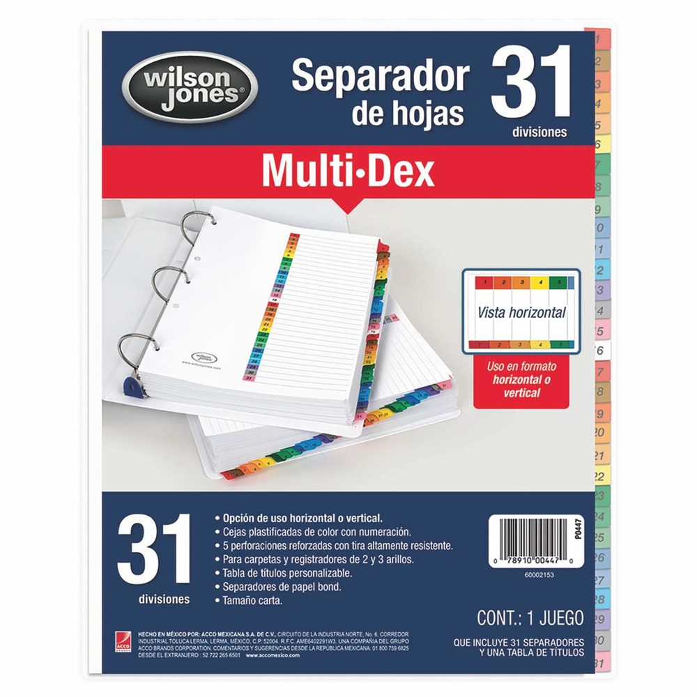 Separador multidex 31 divisiones ACCO ta