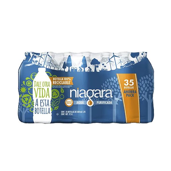 Agua embotellada Niágara de 500ml c/35pz