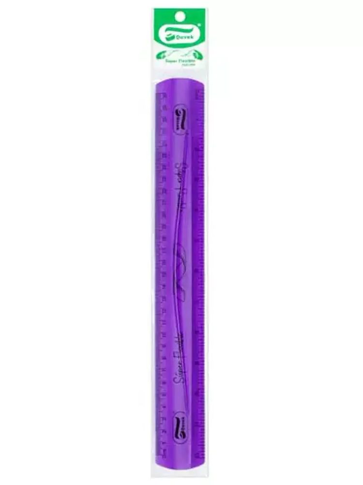 Regla super flxible Devek, 30 cm morado.