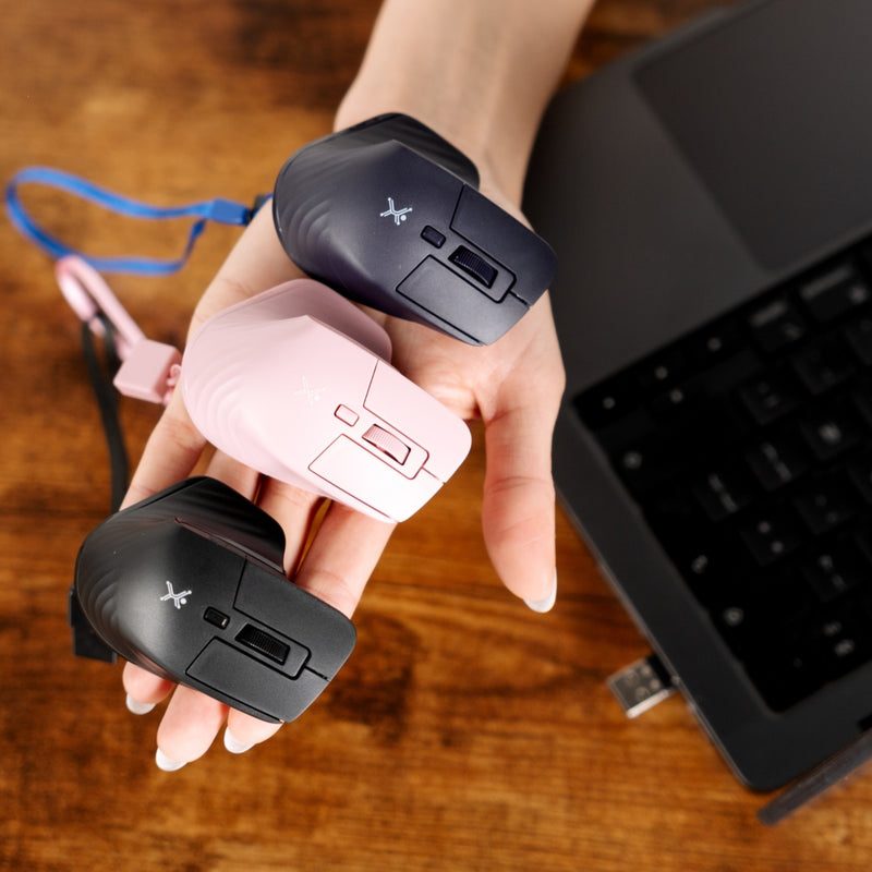 Mouse Recargable 2.4GHZ+BT Colori Clic Silencioso - Negro Perfect Choice