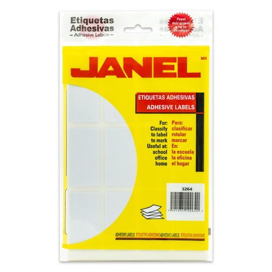 Etiqueta blanca JANEL clasica no. 24 con