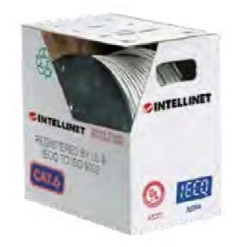 Bobina, Intellinet, 705042, Cat 6A Sftp 305M Solida Azul, 100% Cobre