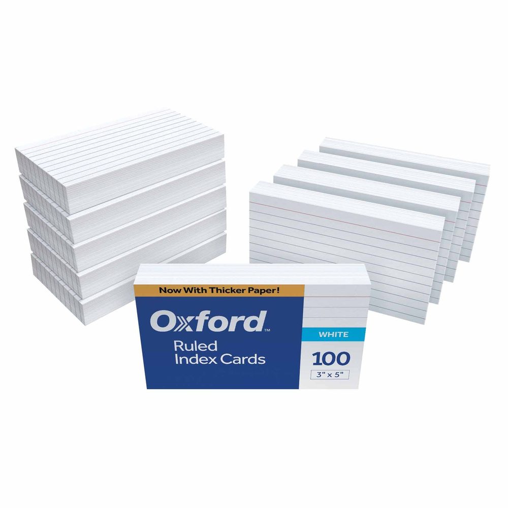 Tarjeta índice Oxford color blanco 10.2