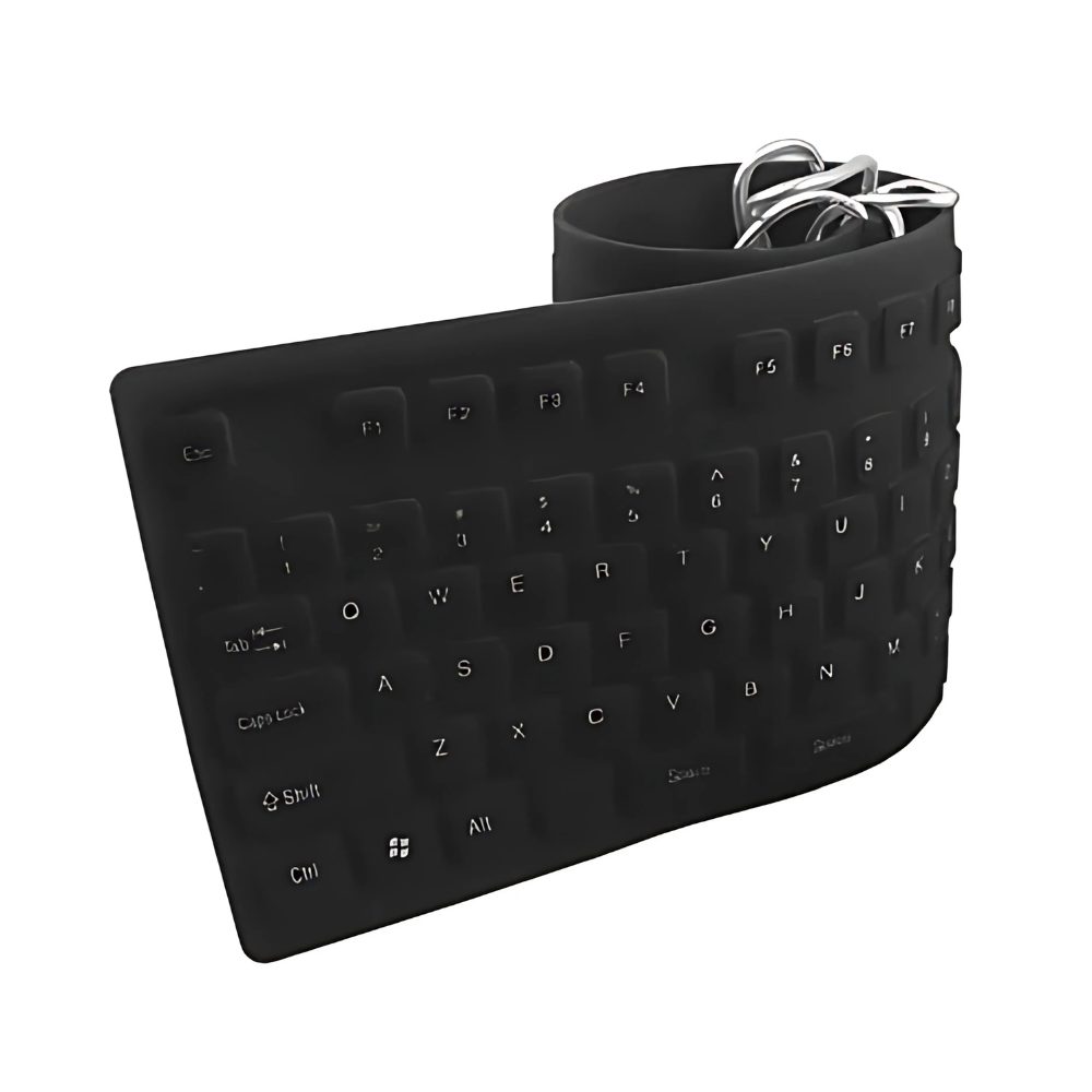 Teclado USB Flexible, Negro BROBOTIX 801