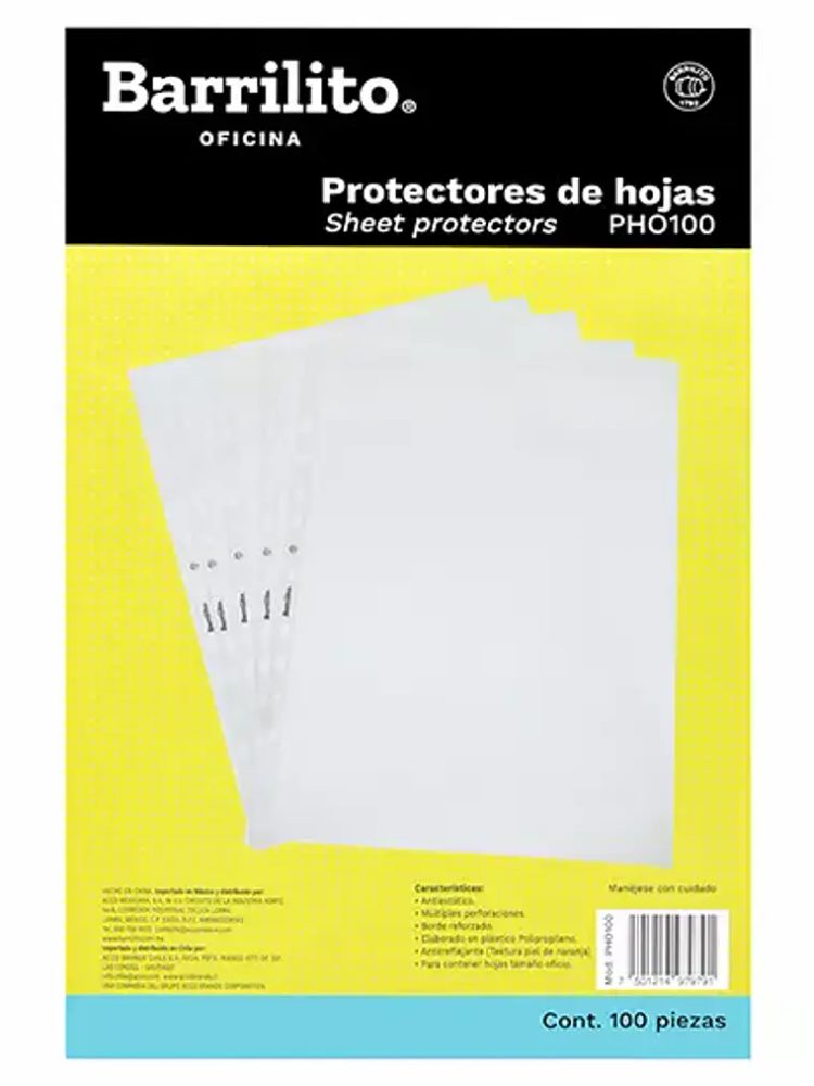 Protector de hojas oficio Barrilito tama