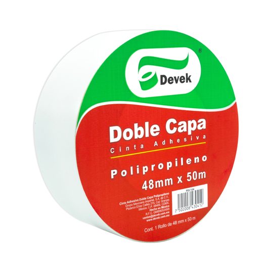Cinta doble capa DEVEK 48 mm x 50 m colo