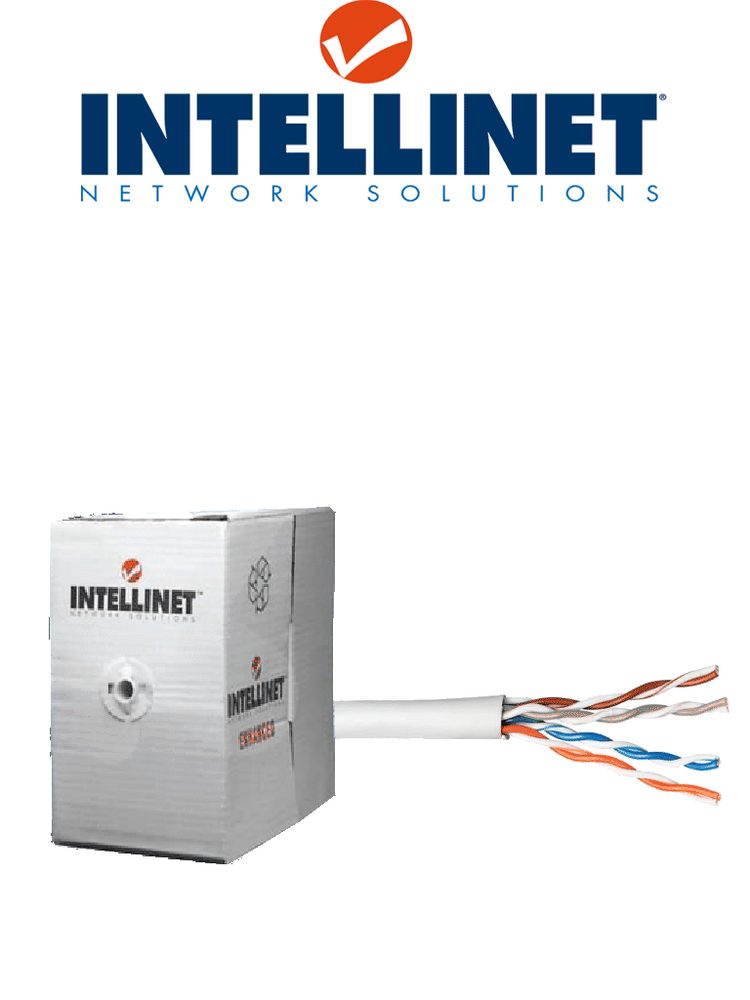 Bobina, Intellinet, 704830, Cat 5E Cca Utp 100M Multifilar Gris