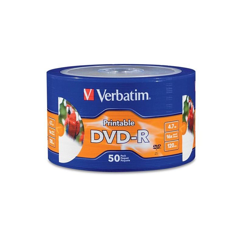 Disco Verbatim DVD-R 16x con 50 piezas.