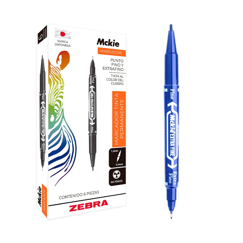 Marcador ZEBRA Mckie doble punta fino y