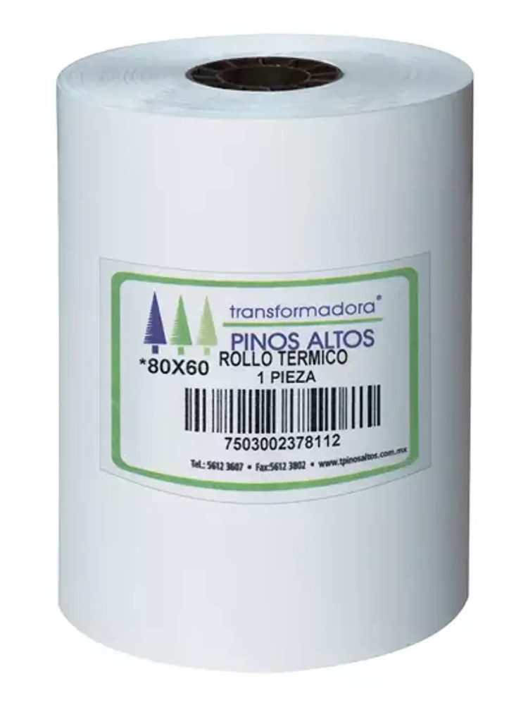 Rollo de papel térmico Pinos Altos 80 x