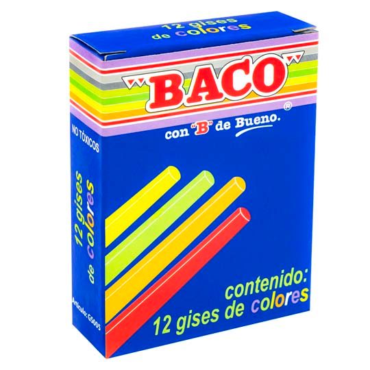 Gises BACO caja con 12 colores básicos