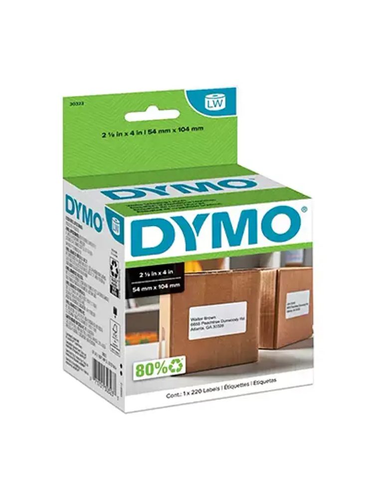 LM-Etiqueta  de envio Dymon negro sobre