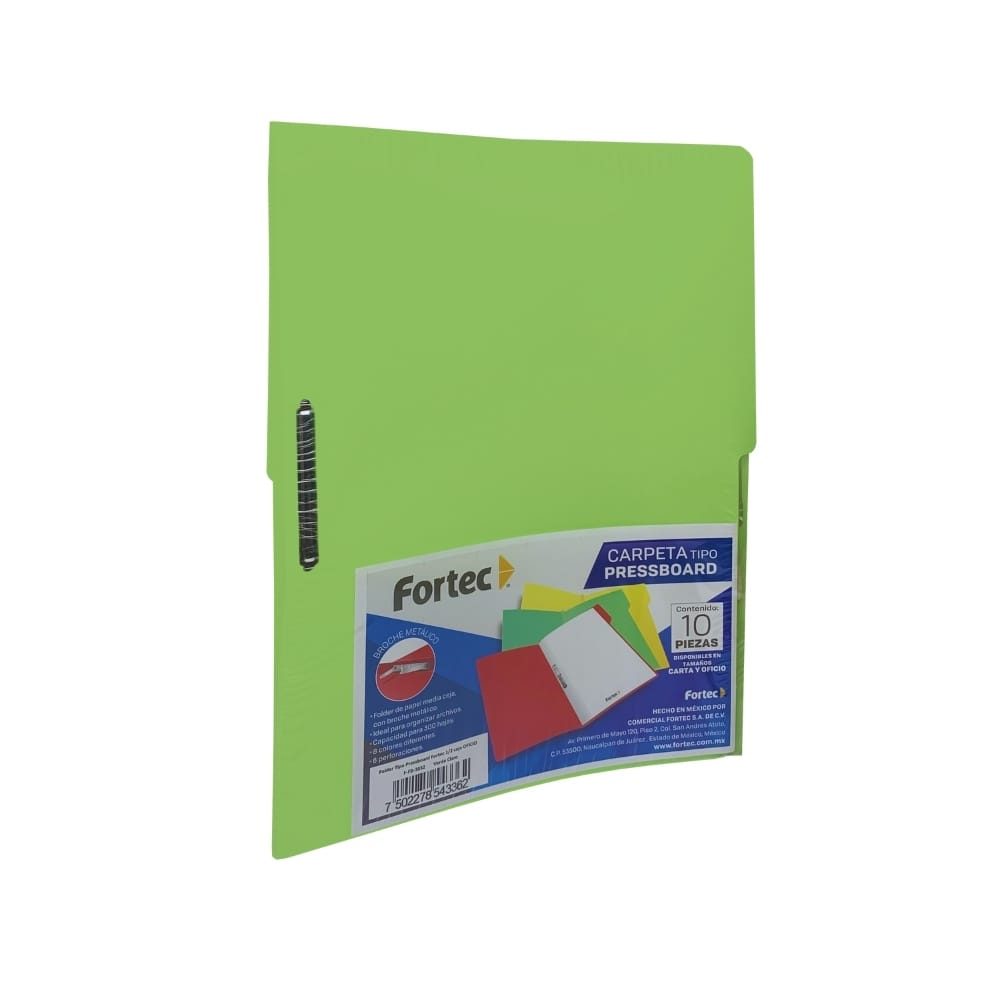 Carpeta pressboard con broche Fortec ofi