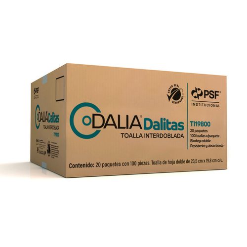 Toalla interdoblada Dalia, dalitas caja