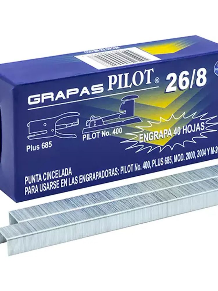 Grapas especiales 26/8 Pilot caja con 5,