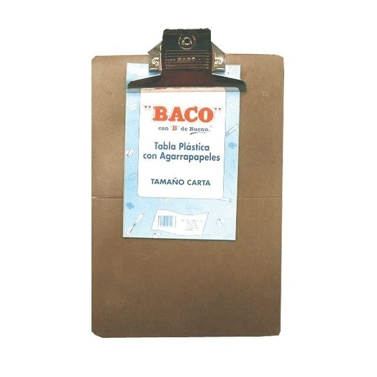 Tabla fibracel carta BACO con broche met