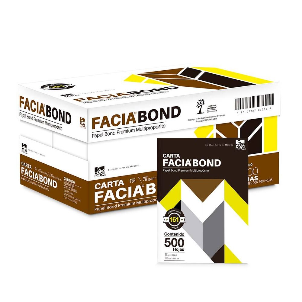 Caja de papel bond Facia tamaño carta 16