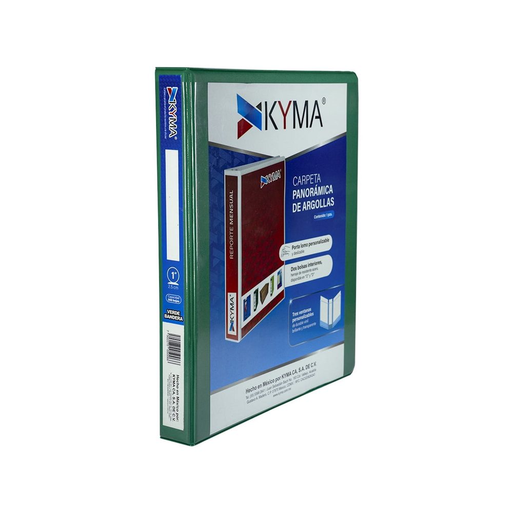 Carpeta panorámica KYMA carta color verd
