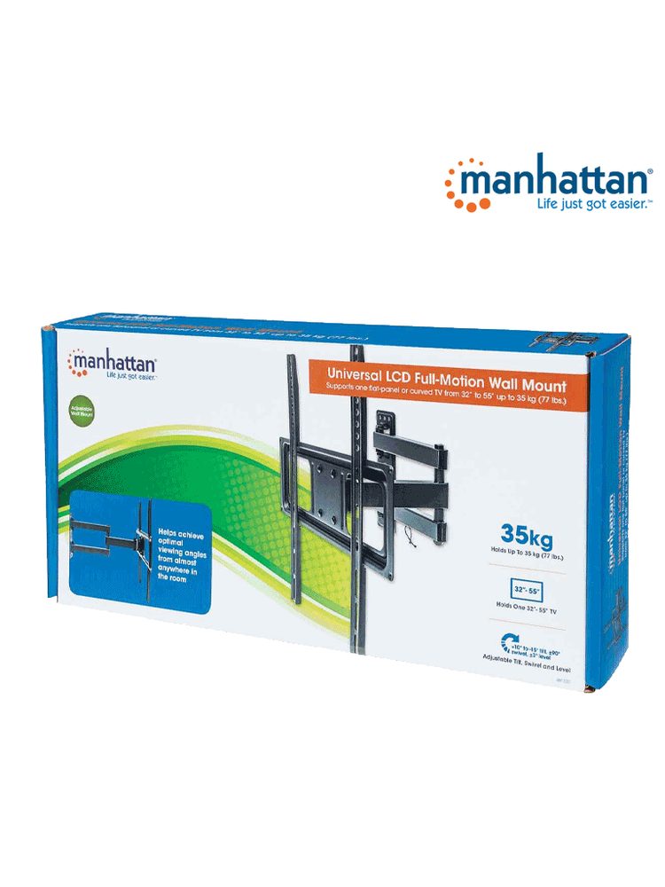 Soporte TV, Manhattan, 462266, P/pared 45KG, 32 a 55 Fijo, Bajo Perfil, Economico