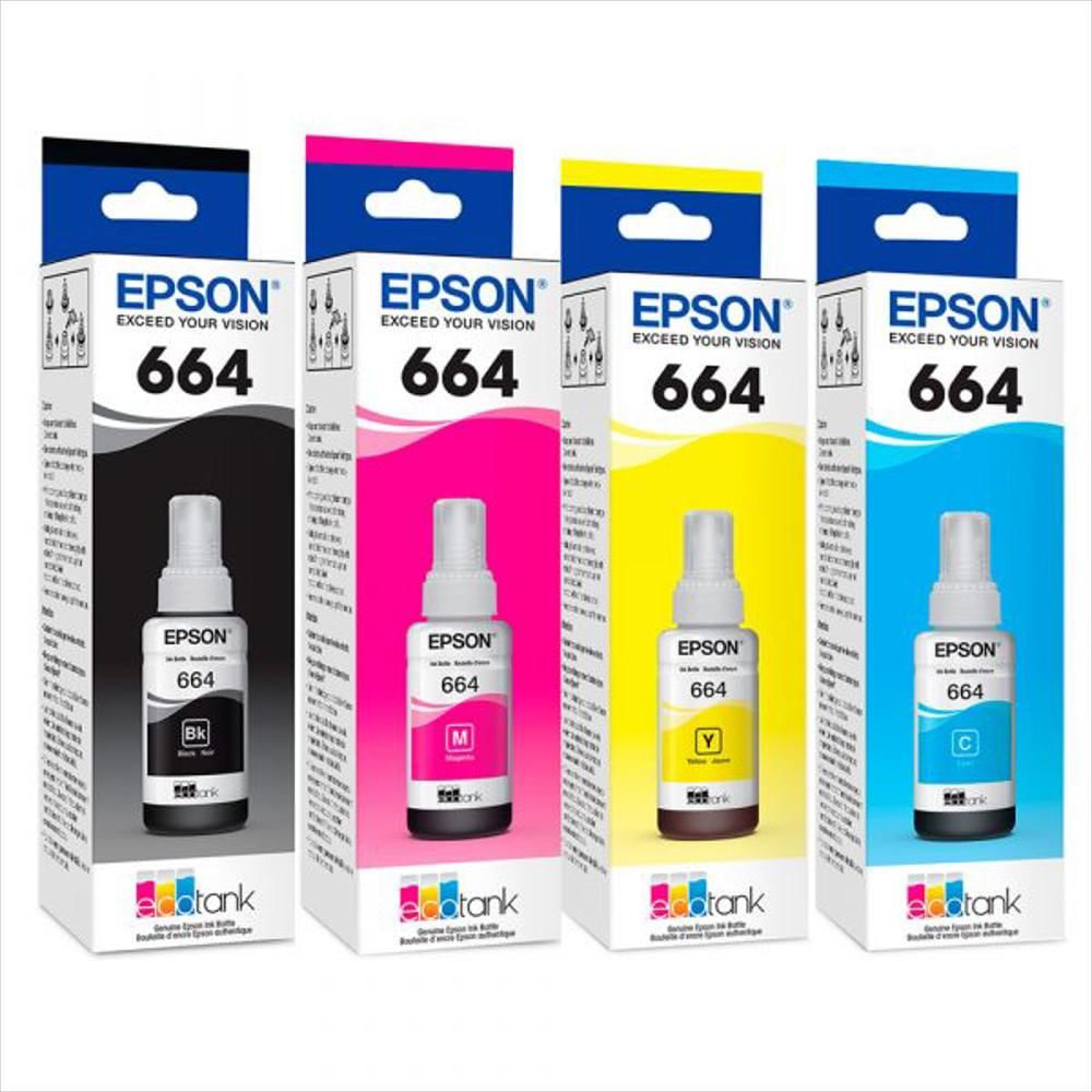 Kit tintas de color Epson T664 4 pzas