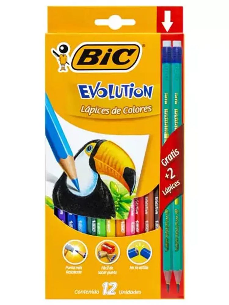 Colores BIC Evolution caja con 12 colore