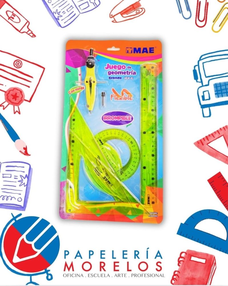 Juego de Geometría marca MAE Chico con C