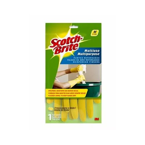 Guantes de latex amarillos afelpados Sco