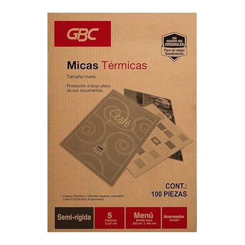 Mica térmica menú GBC tamaño doble carta