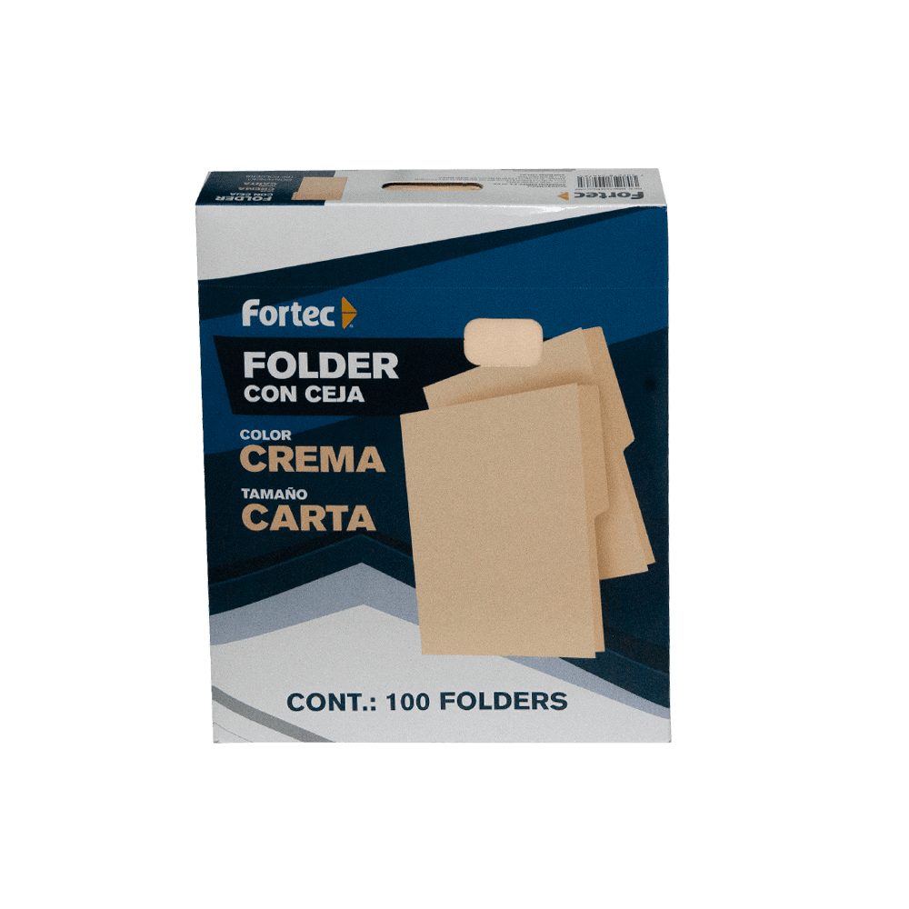 Folder manila Fortec carta color crema c