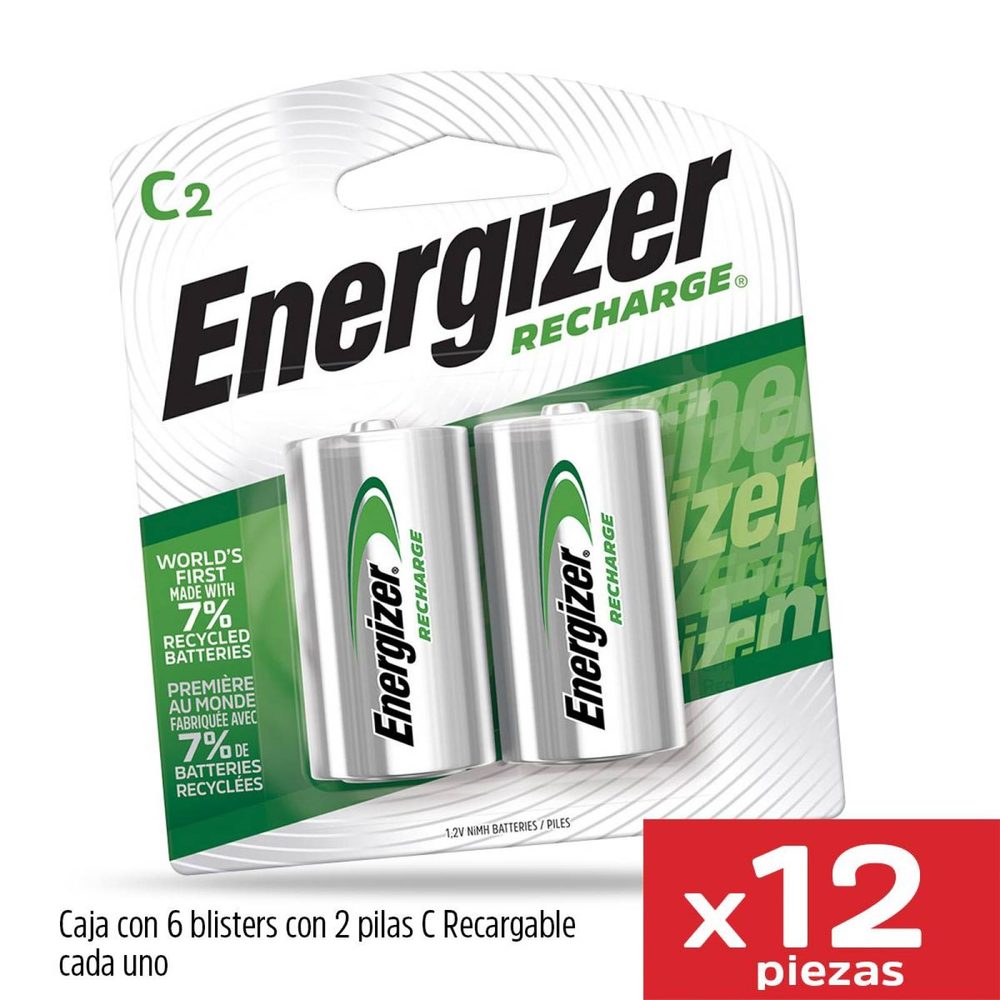 Pila Recargable Energizer C blister con