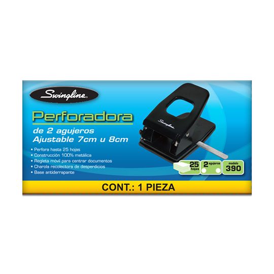 Perforadora ajustable 2 orificios ACCO p