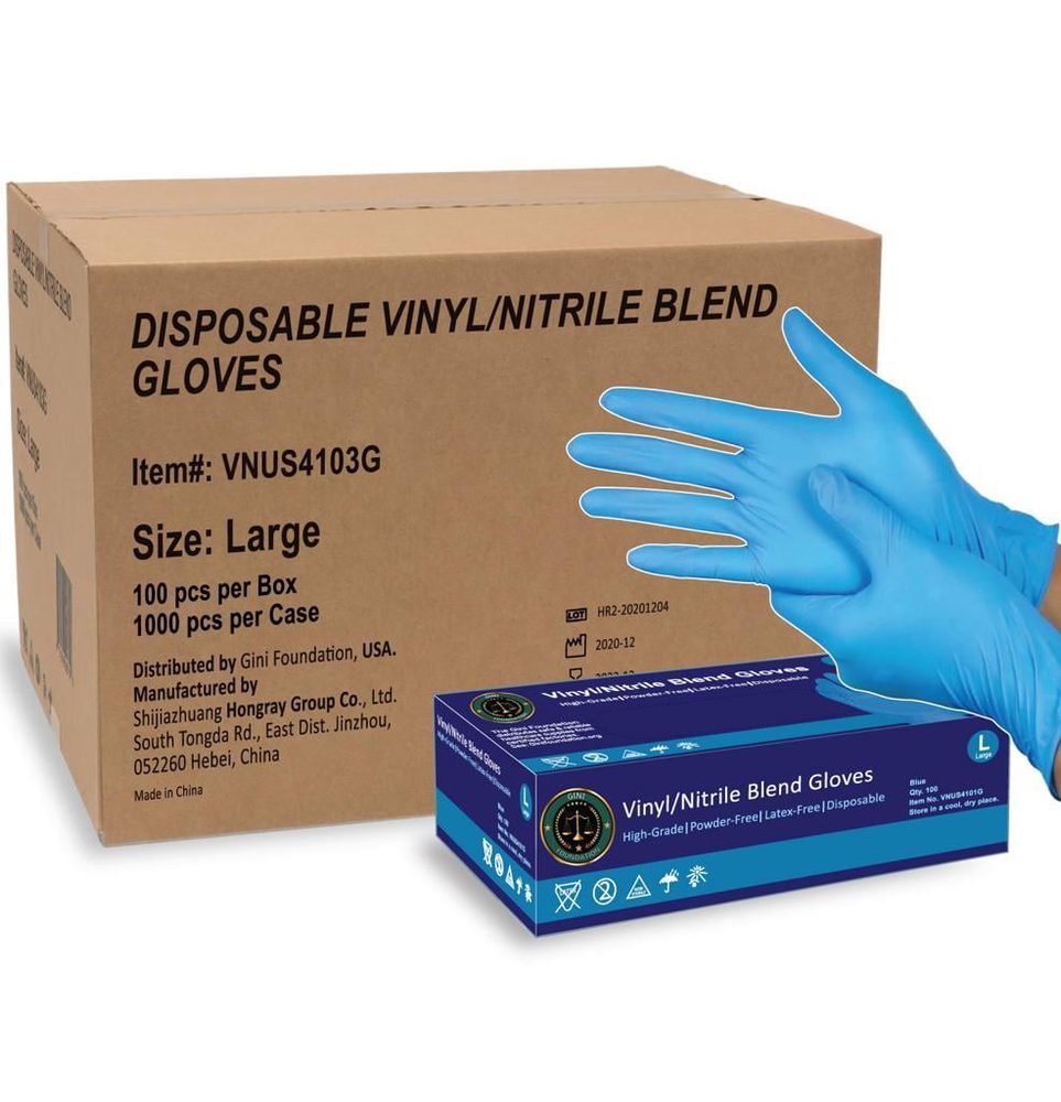 DISPOSABLE VINYL BLEND GLOVES