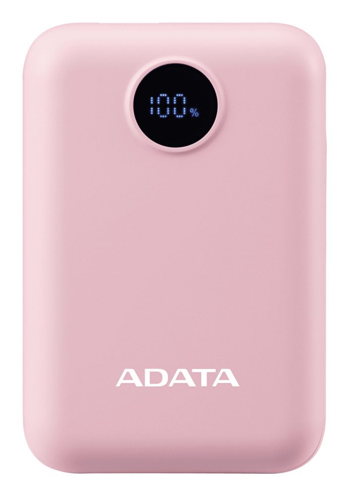 Power Bank digital Adata 10Ah, rosa