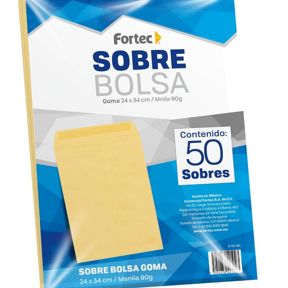 Sobre manila engomado Fortec extra ofici