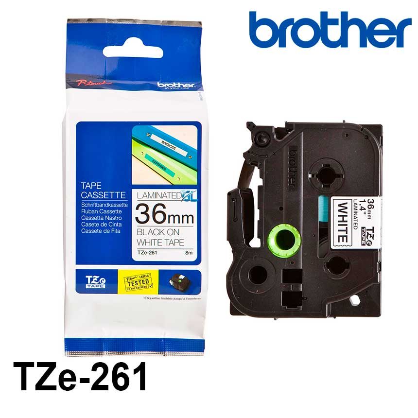 Cinta Brother negro sobre blanco TZE261G