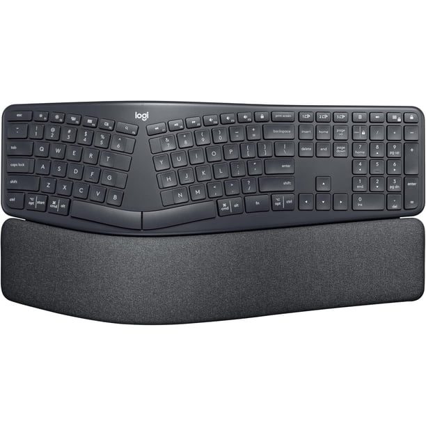 Teclado Logitech Ergo K860 Inalámbrico Receptor Unifying Grafito