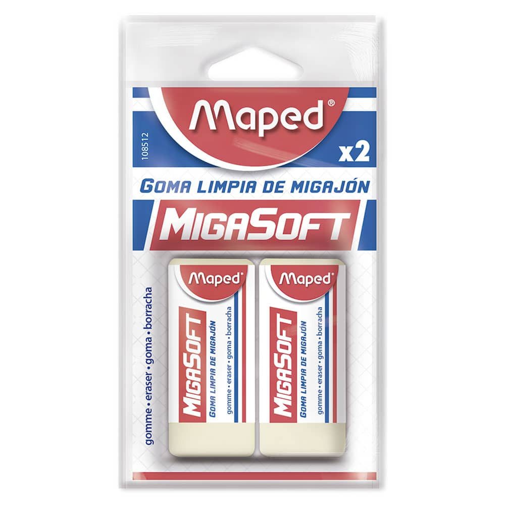 Goma migasoft Maped blíster con 2 piezas